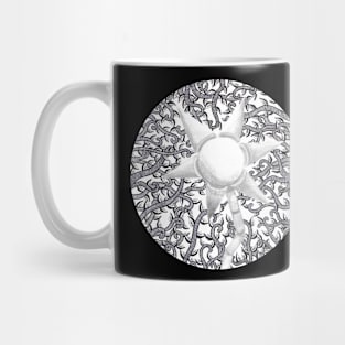 Geometric Flower and Vines Mug